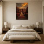 Premium Wall Art Dikey Html Edition – CP-UK-EM-V-001 showcased in an elegant minimalist interior