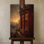 Premium Wall Art Dikey Html Edition – CP-UK-EM-V-002 displayed on a studio easel