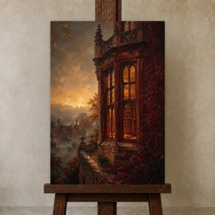 Premium Wall Art Dikey Html Edition – CP-UK-EM-V-002 displayed on a studio easel