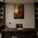 Premium Wall Art Dikey Html Edition – CP-UK-EM-V-002 displayed in a contemporary gallery-inspired room