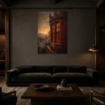 Premium Wall Art Dikey Html Edition – CP-UK-EM-V-002 shown in a warm modern interior