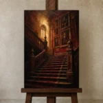Premium Wall Art Dikey Html Edition – CP-UK-EM-V-003 displayed on a studio easel