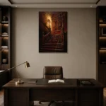 Premium Wall Art Dikey Html Edition – CP-UK-EM-V-003 displayed in a contemporary gallery-inspired room