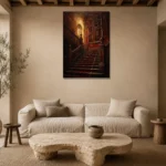 Premium Wall Art Dikey Html Edition – CP-UK-EM-V-003 presented in a sophisticated home setting