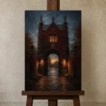 Premium Wall Art Dikey Html Edition – CP-UK-EM-V-004 displayed on a studio easel