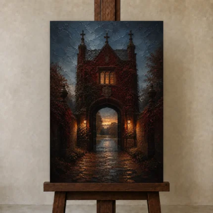 Premium Wall Art Dikey Html Edition – CP-UK-EM-V-004 displayed on a studio easel