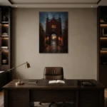Premium Wall Art Dikey Html Edition – CP-UK-EM-V-004 displayed in a contemporary gallery-inspired room