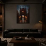 Premium Wall Art Dikey Html Edition – CP-UK-EM-V-004 shown in a warm modern interior