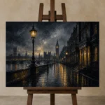 Premium Wall Art Yatay Html Edition – CP-UK-LG-H-001 displayed on a studio easel