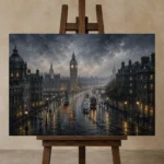 Premium Wall Art Yatay Html Edition – CP-UK-LG-H-002 displayed on a studio easel