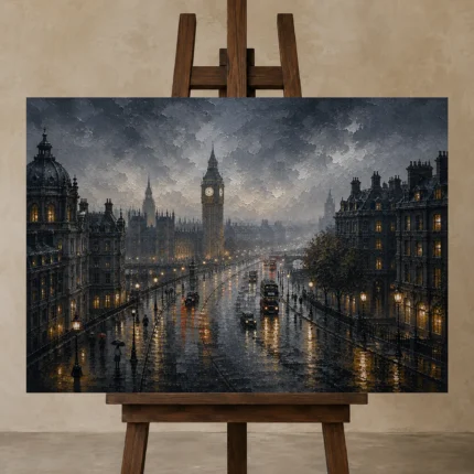 Premium Wall Art Yatay Html Edition – CP-UK-LG-H-002 displayed on a studio easel