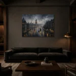 Premium Wall Art Yatay Html Edition – CP-UK-LG-H-002 shown in a warm modern interior