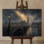 Premium Wall Art Yatay Html Edition – CP-UK-LG-H-003 displayed on a studio easel