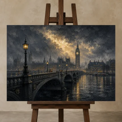 Premium Wall Art Yatay Html Edition – CP-UK-LG-H-003 displayed on a studio easel