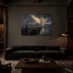 Premium Wall Art Yatay Html Edition – CP-UK-LG-H-003 shown in a warm modern interior