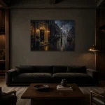 Premium Wall Art Yatay Html Edition – CP-UK-LG-H-004 shown in a warm modern interior
