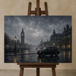 Premium Wall Art Yatay Html Edition – CP-UK-LG-H-005 displayed on a studio easel