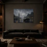 Premium Wall Art Yatay Html Edition – CP-UK-LG-H-005 shown in a warm modern interior