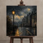 Premium Wall Art Kare Html Edition – CP-UK-LG-S-001 displayed on a studio easel