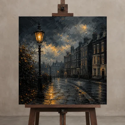 Premium Wall Art Kare Html Edition – CP-UK-LG-S-001 displayed on a studio easel