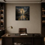 Premium Wall Art Kare Html Edition – CP-UK-LG-S-002 displayed in a contemporary gallery-inspired room