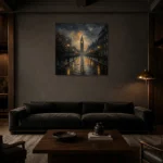 Premium Wall Art Kare Html Edition – CP-UK-LG-S-002 shown in a warm modern interior
