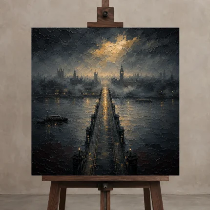 Premium Wall Art Kare Html Edition – CP-UK-LG-S-003 displayed on a studio easel