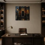 Premium Wall Art Kare Html Edition – CP-UK-LG-S-004 displayed in a contemporary gallery-inspired room