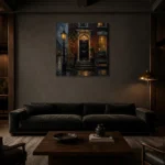 Premium Wall Art Kare Html Edition – CP-UK-LG-S-004 shown in a warm modern interior