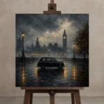 Premium Wall Art Kare Html Edition – CP-UK-LG-S-005 displayed on a studio easel