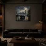 Premium Wall Art Kare Html Edition – CP-UK-LG-S-005 shown in a warm modern interior