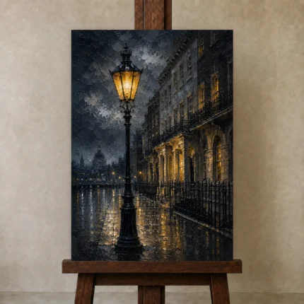 Premium Wall Art Dikey Html Edition – CP-UK-LG-V-001 displayed on a studio easel