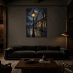 Premium Wall Art Dikey Html Edition – CP-UK-LG-V-001 shown in a warm modern interior