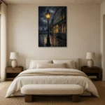 Premium Wall Art Dikey Html Edition – CP-UK-LG-V-001 showcased in an elegant minimalist interior