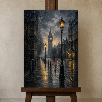 Premium Wall Art Dikey Html Edition – CP-UK-LG-V-002 displayed on a studio easel