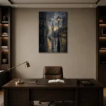 Premium Wall Art Dikey Html Edition – CP-UK-LG-V-002 displayed in a contemporary gallery-inspired room
