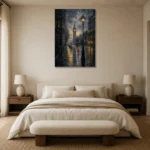 Premium Wall Art Dikey Html Edition – CP-UK-LG-V-002 showcased in an elegant minimalist interior