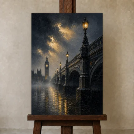Premium Wall Art Dikey Html Edition – CP-UK-LG-V-003 displayed on a studio easel