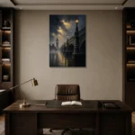 Premium Wall Art Dikey Html Edition – CP-UK-LG-V-003 displayed in a contemporary gallery-inspired room