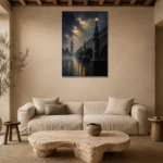 Premium Wall Art Dikey Html Edition – CP-UK-LG-V-003 presented in a sophisticated home setting