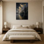 Premium Wall Art Dikey Html Edition – CP-UK-LG-V-003 showcased in an elegant minimalist interior