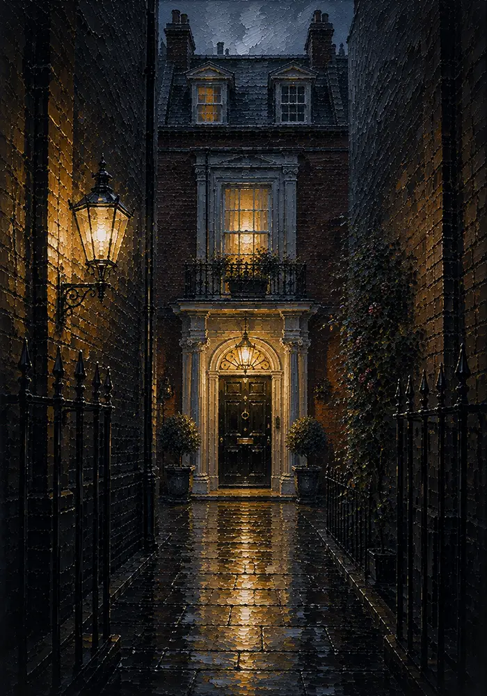 Gaslight Passage London Wall Art London Gaslight Art Print