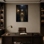 Premium Wall Art Dikey Html Edition – CP-UK-LG-V-004 displayed in a contemporary gallery-inspired room