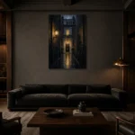 Premium Wall Art Dikey Html Edition – CP-UK-LG-V-004 shown in a warm modern interior