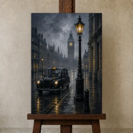 Premium Wall Art Dikey Html Edition – CP-UK-LG-V-005 displayed on a studio easel