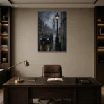 Premium Wall Art Dikey Html Edition – CP-UK-LG-V-005 displayed in a contemporary gallery-inspired room