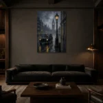 Premium Wall Art Dikey Html Edition – CP-UK-LG-V-005 shown in a warm modern interior