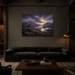 Premium Wall Art Yatay Html Edition – CP-UK-SH-H-003 shown in a warm modern interior