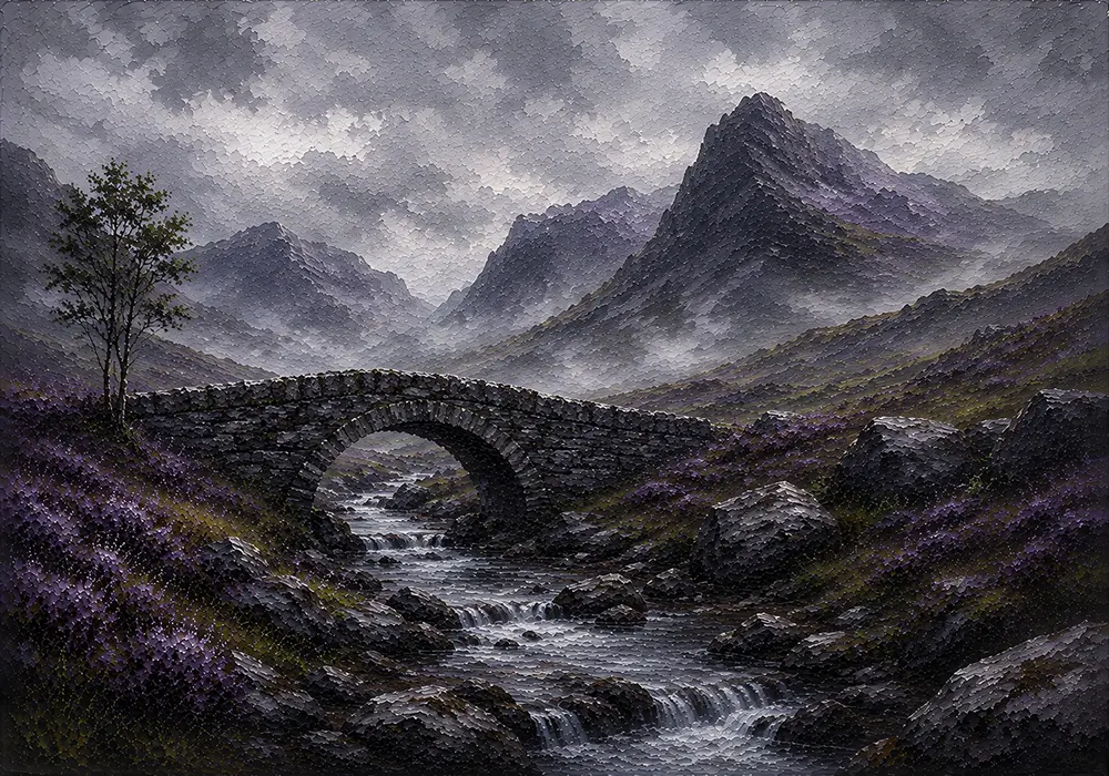 Highland Expanse Scottish Highlands Wall Art Highland Heather Art Print