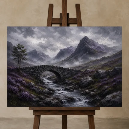 Premium Wall Art Yatay Html Edition – CP-UK-SH-H-005 displayed on a studio easel